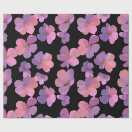 Papel de regalo floral atrevido de primavera