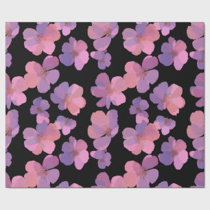 Papel de regalo floral atrevido de primavera