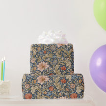 Floral Azul Marino Vintage