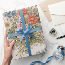 Papel De Regalo Floral Blush Garden Heirloom Pattern