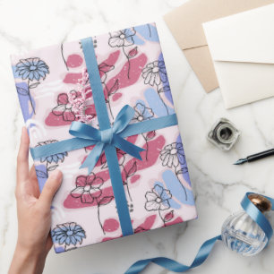 Papel de regalo floral boho bonito