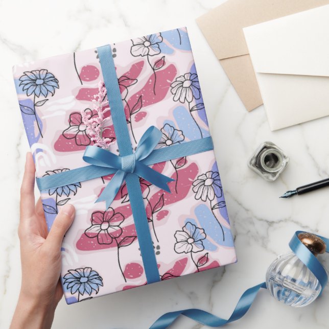 Papel de regalo floral boho bonito (Regalar)