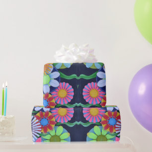 Papel de regalo floral boho moderno y atrevido