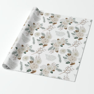 Papel de regalo floral botánico