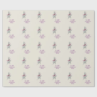 Papel de regalo floral botánico elegante