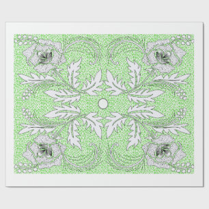 Papel de regalo floral botánico vintage elegante