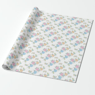 Papel De Regalo Floral Butterflies Watercolor