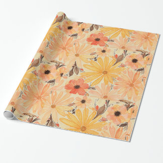 Papel De Regalo Floral cálida y acogedora