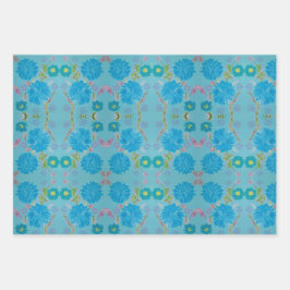 Papel de regalo floral Campanillas azules florecid