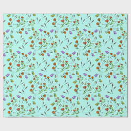 Papel de regalo floral caprichoso