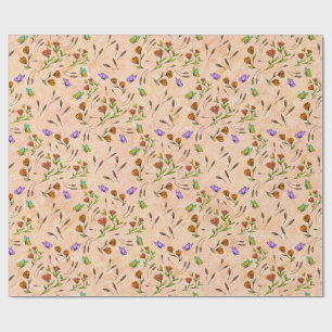 Papel de regalo floral caprichoso