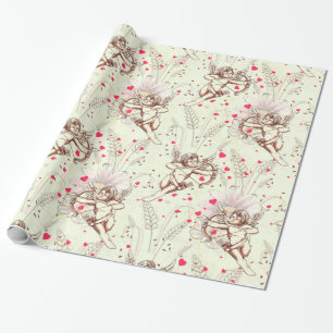 Papel De Regalo Floral Cupids Arrow
