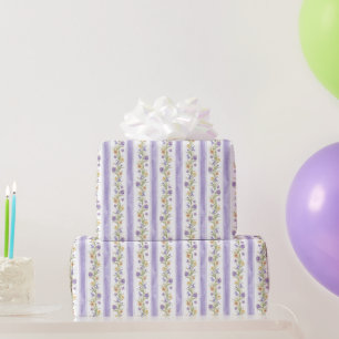 Papel de regalo floral de Cottagecore Lavanda