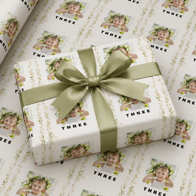 Papel de regalo floral de cumpleaños para niñas (Subido por el creador)