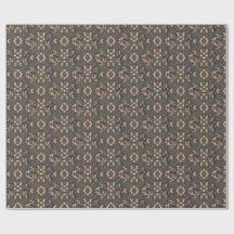 Papel de regalo floral de damasco vintage elegante