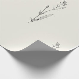 Papel De Regalo Floral de época minimalista y elegante