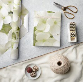 Papel De Regalo Floral de hidrangea blanca de moda