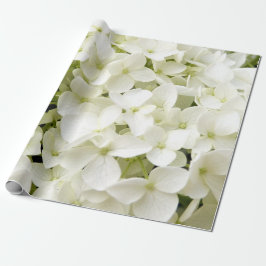 Papel De Regalo Floral de hidrangea blanca de moda