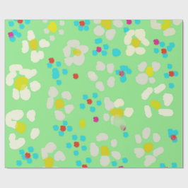 Papel de regalo floral de margaritas pastel capric