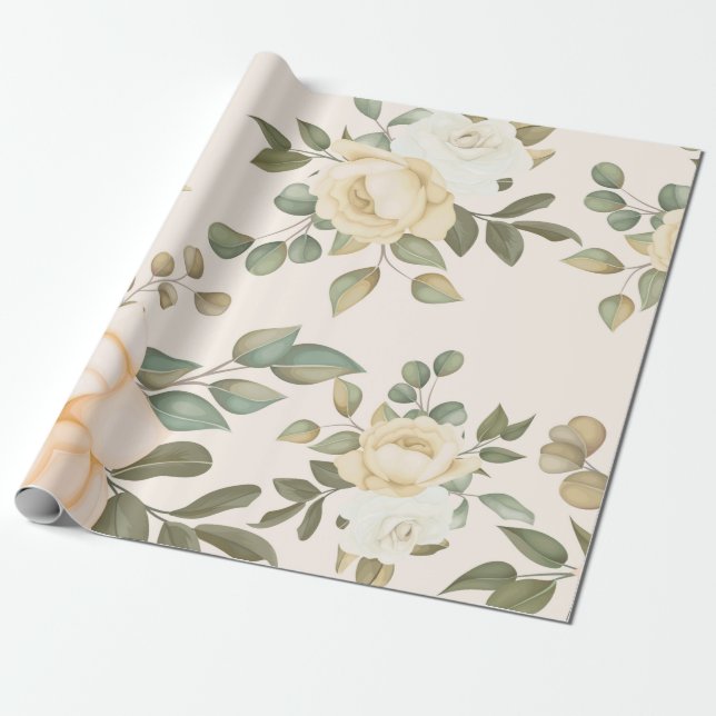 Papel De Regalo floral de moda (Desenrollado)