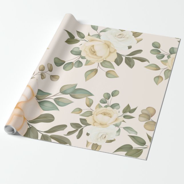 Papel De Regalo floral de moda (Desenrollado)