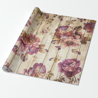 Papel De Regalo Floral de Rosas de época