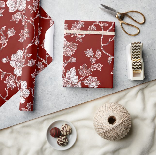 Papel De Regalo Floral de San Valentín  (Artesanía)