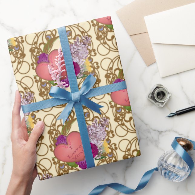 Papel de regalo floral de San Valentín Victoriano (Regalar)