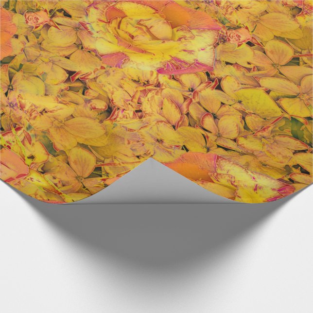 Papel De Regalo Floral de sol de mediodía (Esquina)