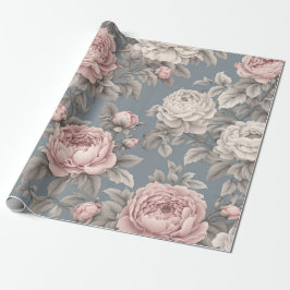 Papel De Regalo Floral de tiempo viejo