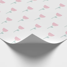 Floral de tulipán rosada Minimalista Simple