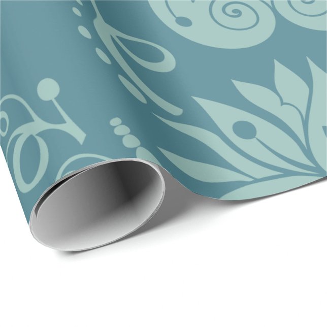 Papel De Regalo Floral decorative light blue ornate pattern  (Subido por el creador)