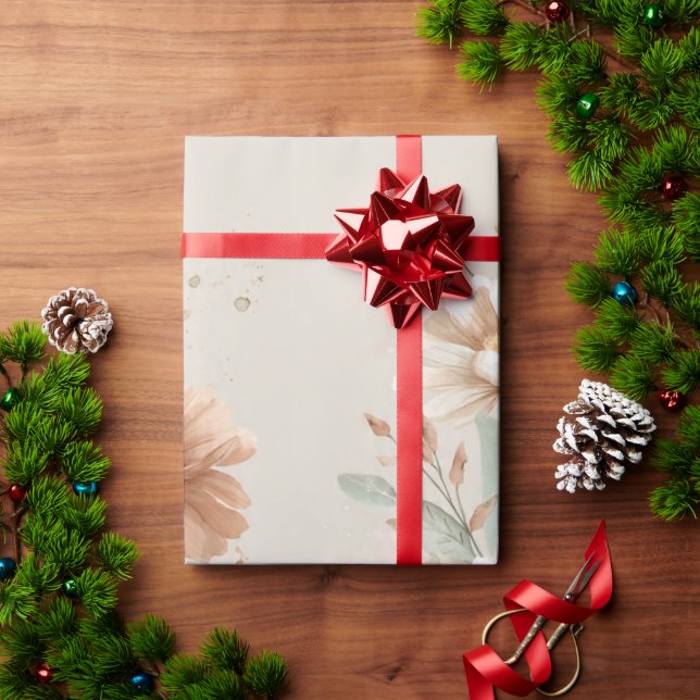 Papel De Regalo floral design (Regalo de vacaciones)
