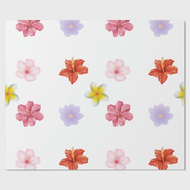 Papel de regalo floral elegante (Superficie plana)