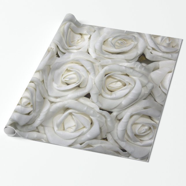 Papel De Regalo Floral elegante abstracto del jardín de rosas (Desenrollado)