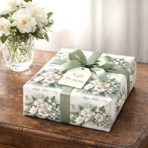 Papel de regalo floral elegante para el Día de la 