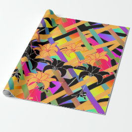 Papel De Regalo Floral entrelazada