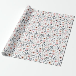 Papel De Regalo Floral Femenina de Campo