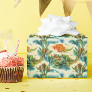 Papel De Regalo Floral Fractal en las Nubes