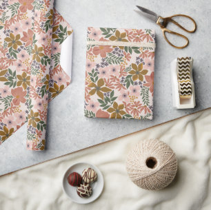 Papel De Regalo Floral Granja 