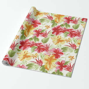 Papel De Regalo Floral hawaiano del hibisco tropical