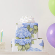 Papel de regalo floral Hortensia Azul – Boutique