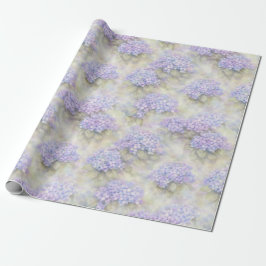 Papel de Regalo Floral Hortensia | Azul y Lila Ele