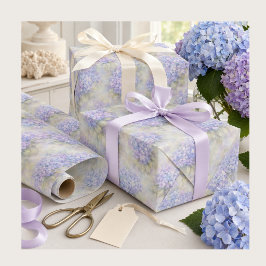 Papel de Regalo Floral Hortensia | Azul y Lila Ele