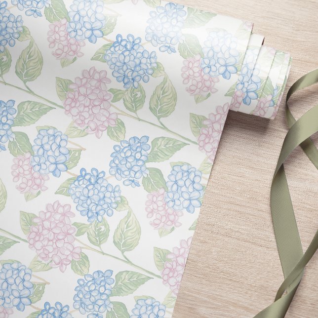 Papel de Regalo Floral Hortensia Pastel (Subido por el creador)