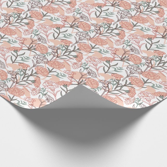 Papel De Regalo Floral inspirada en la naturaleza: patrón de flor  (Esquina)