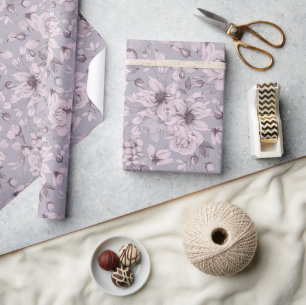 Papel De Regalo Floral Lavanda Polvorienta