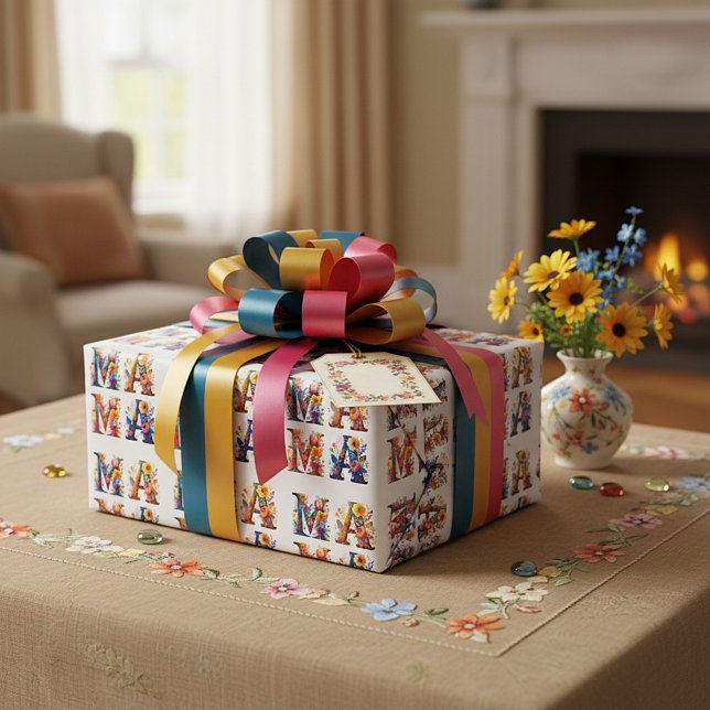 Papel De Regalo Floral MAMA (Subido por el creador)