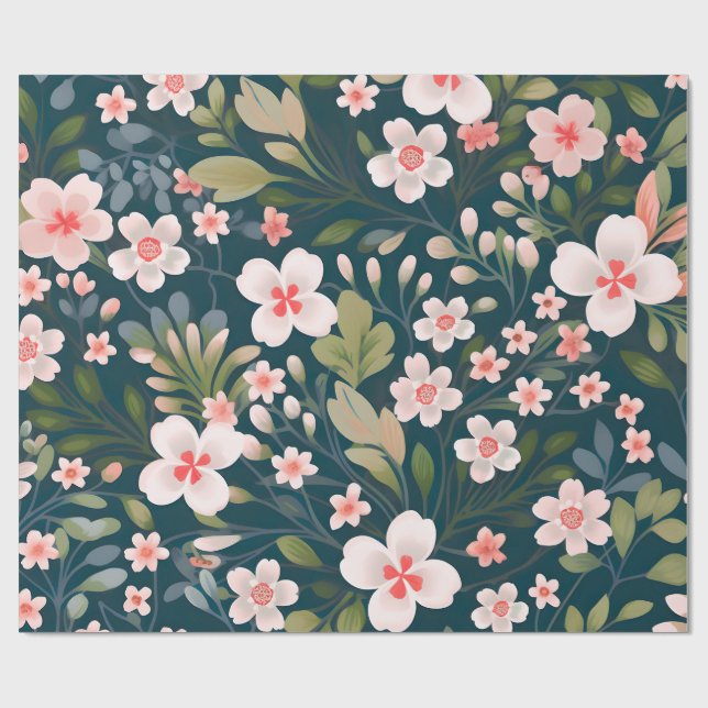 Papel de Regalo Floral Mate – Flor Elegante (Superficie plana)