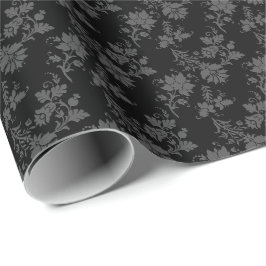 Papel De Regalo Floral Negro Gótico